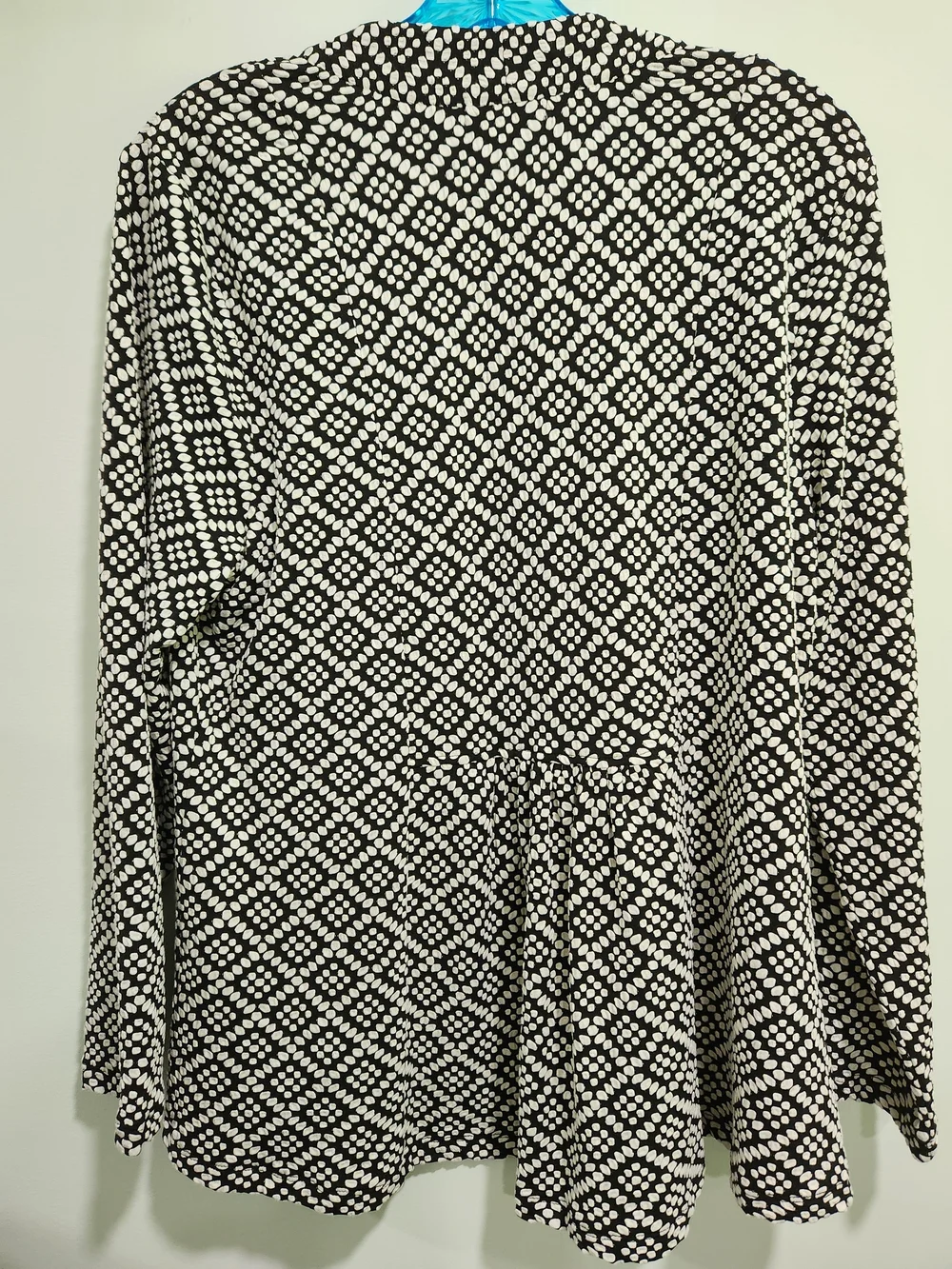 Habitat Black and White Patterned Open Cardigan Sweater